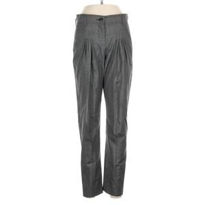 Scanlan Theodore Wool & Silk Pleated Trouser Pant Skinny Plaid Size US 4 / AU 8